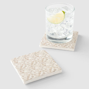 Dessous-de-verre En Pierre Fleurs de marguerite beige esthétique florale Dits