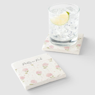 Dessous-de-verre En Pierre Fleurs d'hortensia rose joli  