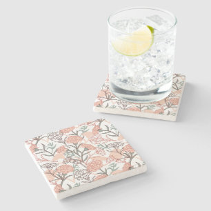 Dessous-de-verre En Pierre Fleurs Inspirées de la Nature : Motif de Fleur d'O