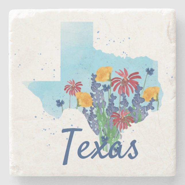 Dessous-de-verre En Pierre Fleurs sauvages du Texas Bluebonnet (Devant)