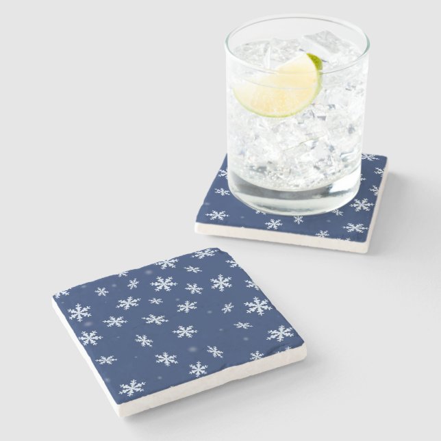 Dessous-de-verre En Pierre Flocon de neige (Côté)