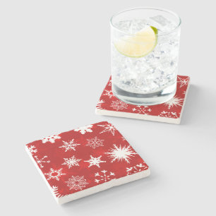 Dessous-de-verre En Pierre Flocons de neige de saison de Noël