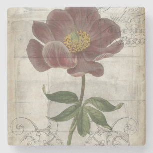Dessous-de-verre En Pierre Floral français I