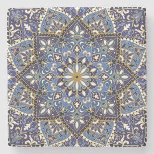 Dessous-de-verre En Pierre Flore orientale : Tapis Vintage