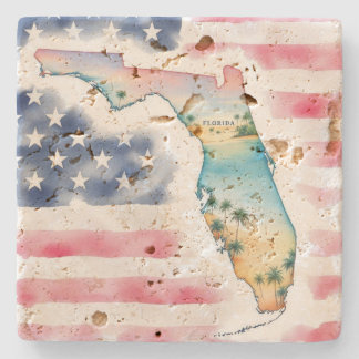 Dessous-de-verre En Pierre Florida Stone Coaster 