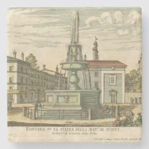 Dessous-de-verre En Pierre Fontaine italienne dans la place par Falda