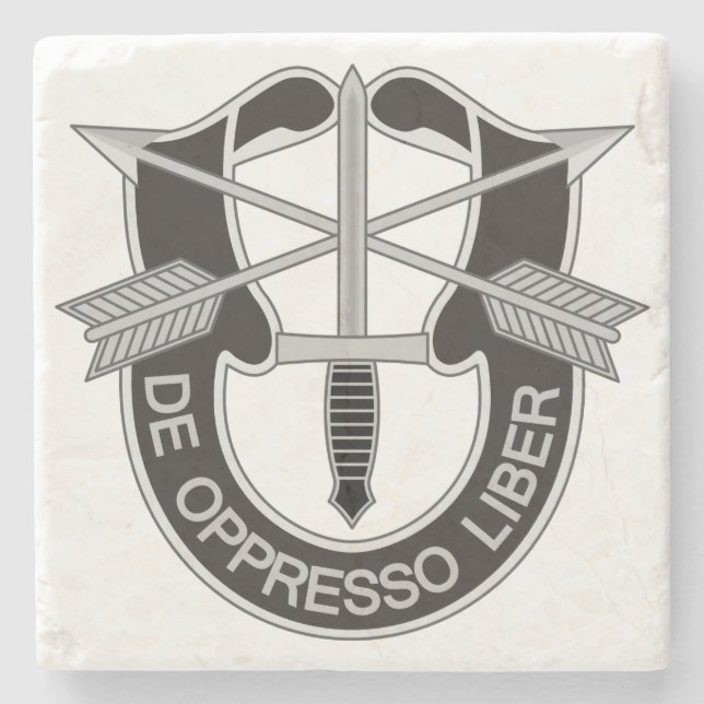 Dessous-de-verre En Pierre Forces spéciales SF De Oppresso Liber (Devant)