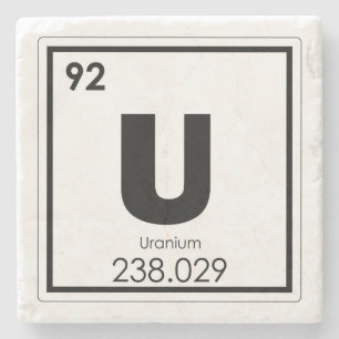 Dessous-de-verre En Pierre Formule en uranium de chimie de symbole d'élément