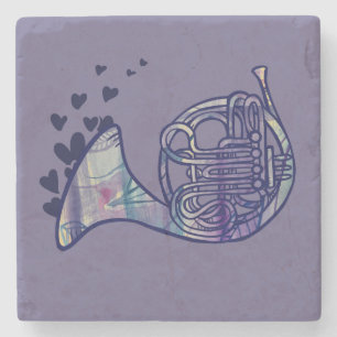 Dessous-de-verre En Pierre French Horn Love Band