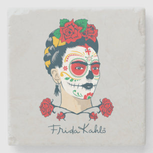 Dessous-de-verre En Pierre Frida Kahlo El Día de los Muertos