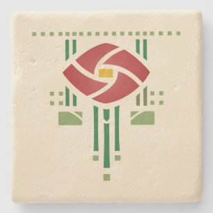 Dessous-de-verre En Pierre Frise "rose " de Hélène adoptive