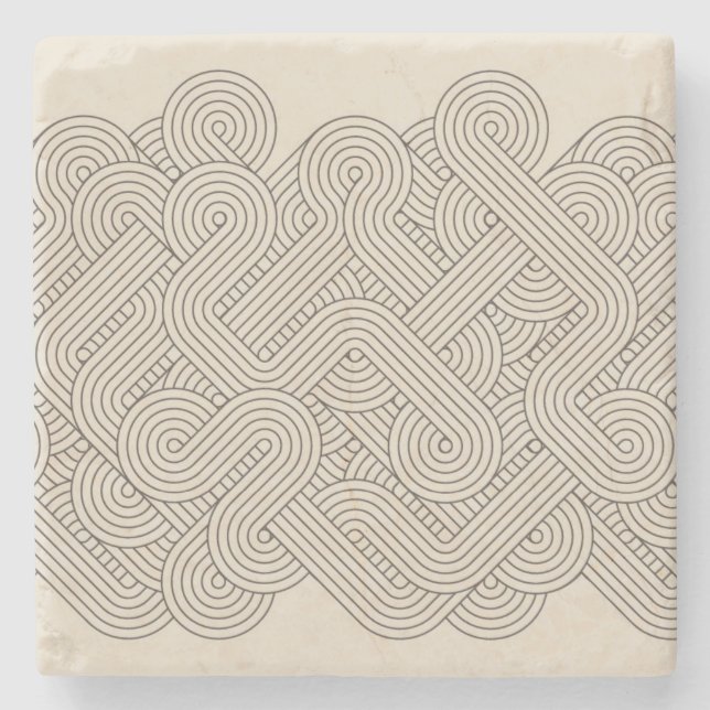 Dessous-de-verre En Pierre Frontière abstraite (Devant)