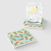 Fun Ananas Fruit Motif Aquarelle Art Stripes