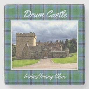 Dessous-de-verre En Pierre Fun Irvine/Irving Clan's Drum Castle & Tartan