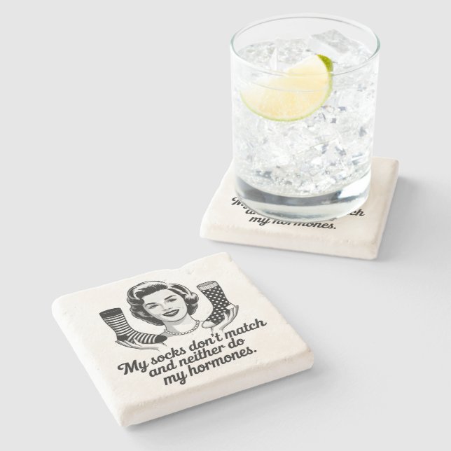 Dessous-de-verre En Pierre Funny Women Over 40 Sock  (Côté)