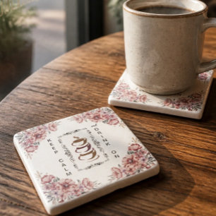 Dessous-de-verre En Pierre Gardez votre calme et continuez à boire du café