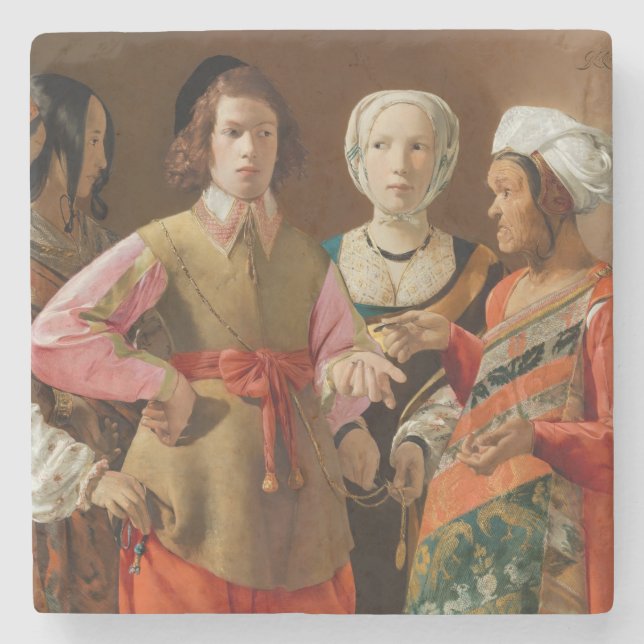 Dessous-de-verre En Pierre Georges de la Tour - Le caisson Fortune (Devant)