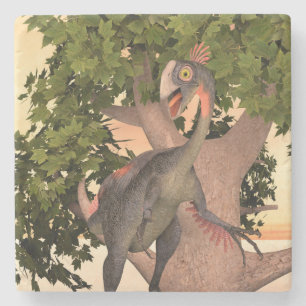 Dessous-de-verre En Pierre Gigantoraptor Art Aventure Dinosaure pour Enfants