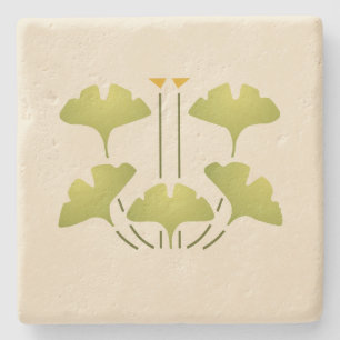 Dessous-de-verre En Pierre "Ginkgo " adoptif de Hélène