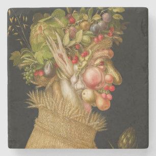 Dessous-de-verre En Pierre Giuseppe Arcimboldo - Été