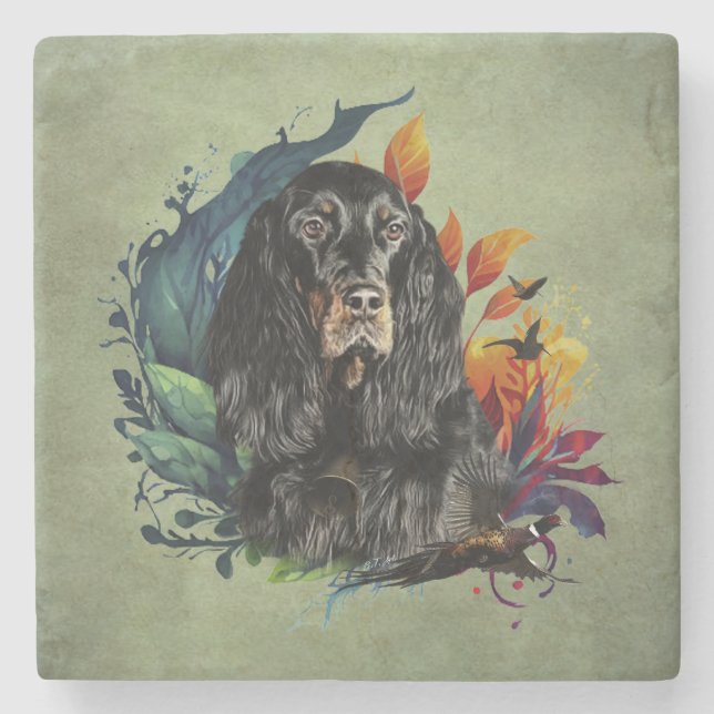 Dessous-de-verre En Pierre Gordon Setter (Devant)