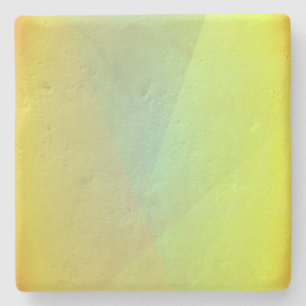 Dessous-de-verre En Pierre Gradation géométrique jaune moderne