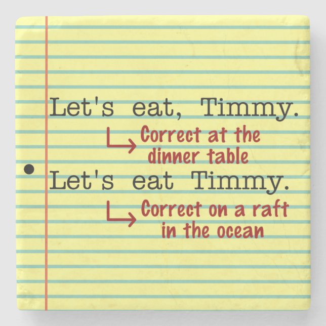 Dessous-de-verre En Pierre Grammaire de la ponctuation amusante (Devant)