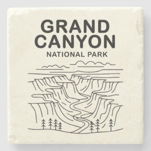 Dessous-de-verre En Pierre Grand Canyon National Park Line Art
