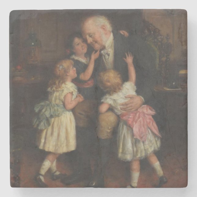 Dessous-de-verre En Pierre Grand-père (par Joseph Clark) (Devant)