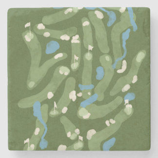 Dessous-de-verre En Pierre Graphique de terrain de golf sur dessous de verre 