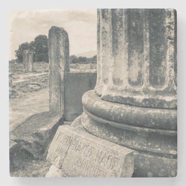 Dessous-de-verre En Pierre Grèce, ruines de la cité antique (Devant)