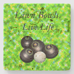 Dessous-de-verre En Pierre Green Lawn Bowls Live Life,