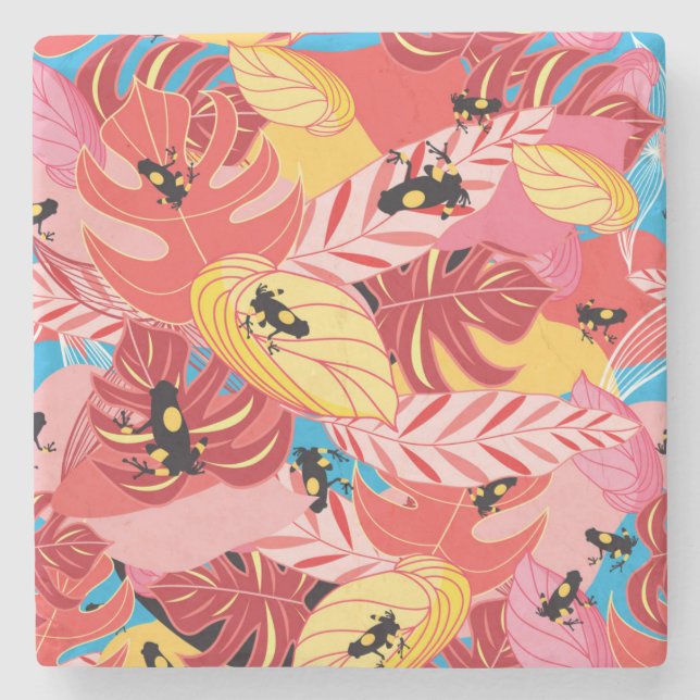 Dessous-de-verre En Pierre Grenouilles de jungle (Devant)