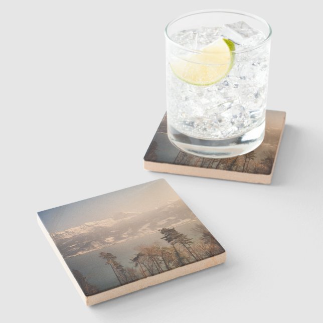 Dessous-de-verre En Pierre Grès d'Interlaken (Côté)