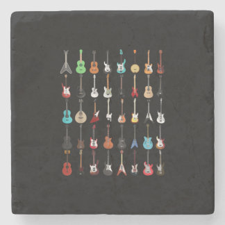 Dessous-de-verre En Pierre Guitariste Guitare instrument de musique Rock et R