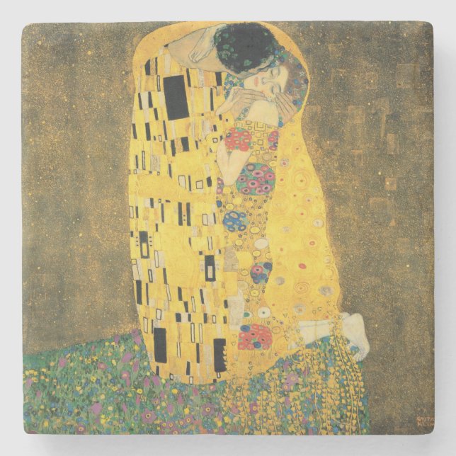 Dessous-de-verre En Pierre GUSTAV KLIMT - Le baiser 1907 (Devant)