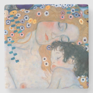 Dessous-de-verre En Pierre Gustav Klimt - Mère et Enfant
