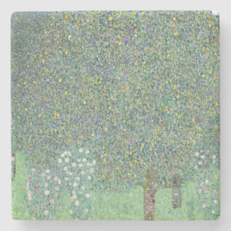 Dessous-de-verre En Pierre Gustav Klimt's Rosebushes Under the Trees, 1905