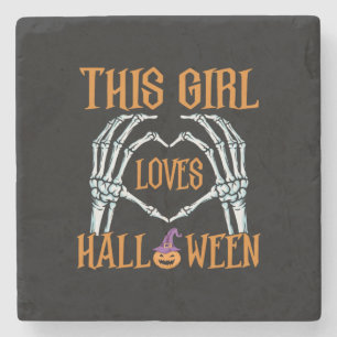 Dessous-de-verre En Pierre Halloween Cette Fille Aime Les Halloweens Annivers