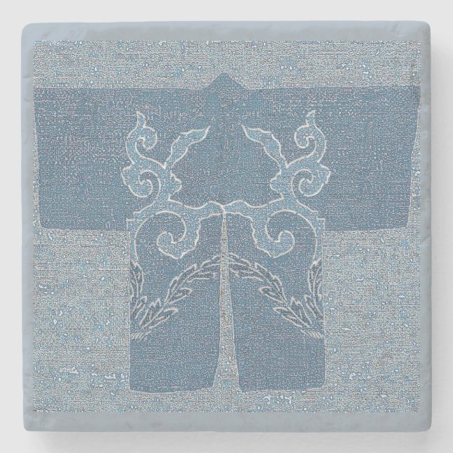 Dessous-de-verre En Pierre Haori - indigo (Devant)