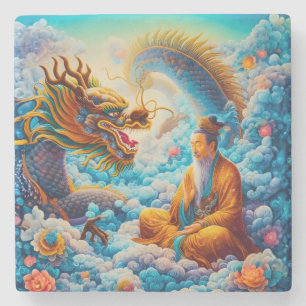 Dessous-de-verre En Pierre Harmonie Éternelle : La Bénédiction du Dragon