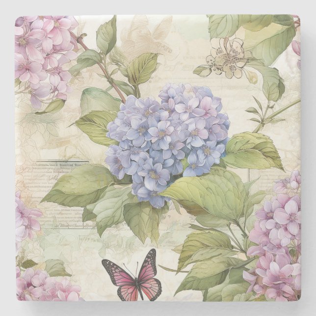 Dessous-de-verre En Pierre Harmonie Heaveny Hydrangea (Devant)