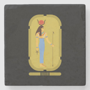 Dessous-de-verre En Pierre Hathor Egypte ancienne déesse Dessous de verre de 
