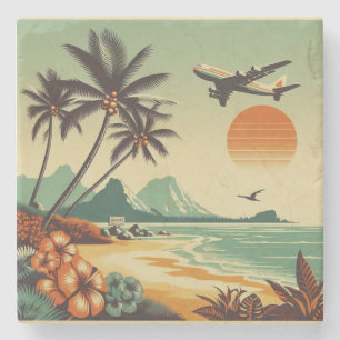 Dessous-de-verre En Pierre Hawaï vintage/tropical