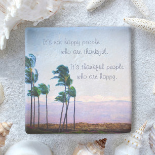 Dessous-de-verre En Pierre Hawaii Palm Tree Photo Remerciements Happful Peopl