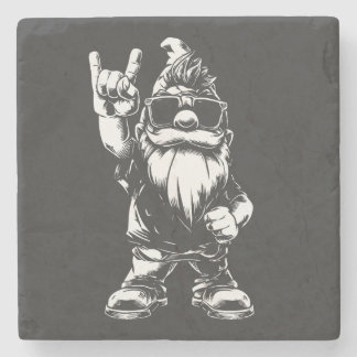 Dessous-de-verre En Pierre Heavy Metal Gartenzwerg – Rockstyle