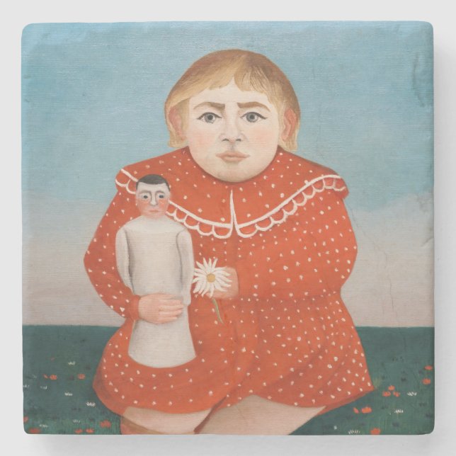 Dessous-de-verre En Pierre Henri Rousseau - Enfant avec poupée (Devant)