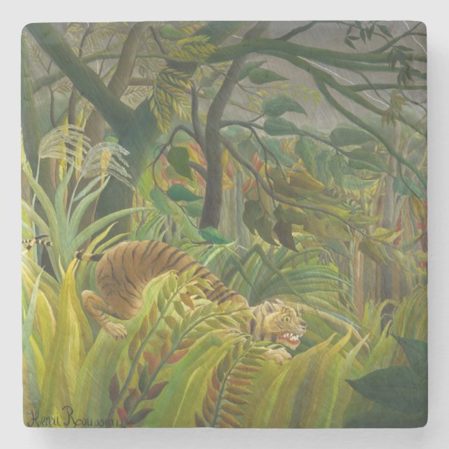 Dessous-de-verre En Pierre Henri Rousseau - Surpris ! (Devant)