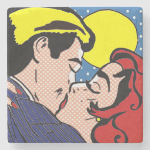 Dessous-de-verre En Pierre Heureux Jamais après Pop Art Dessous de verre pier