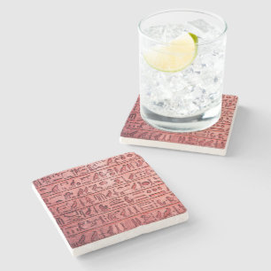 Dessous-de-verre En Pierre Hiéroglyphes égyptiens antiques Dessous de verre e